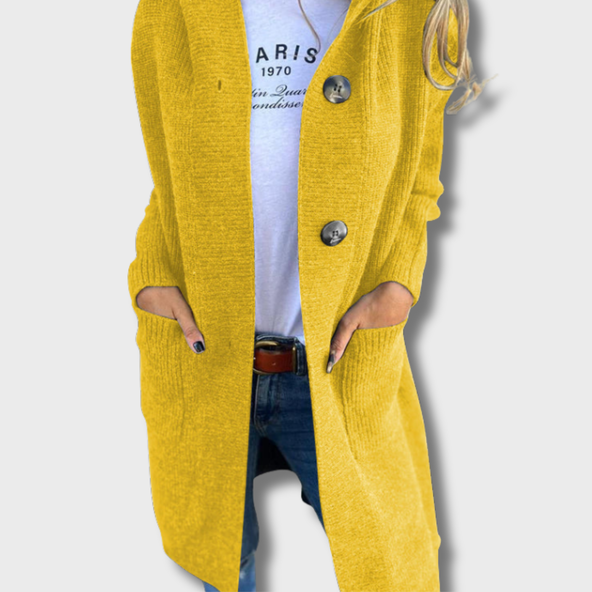 Olga | Elegantní dlouhý pletený kardigan