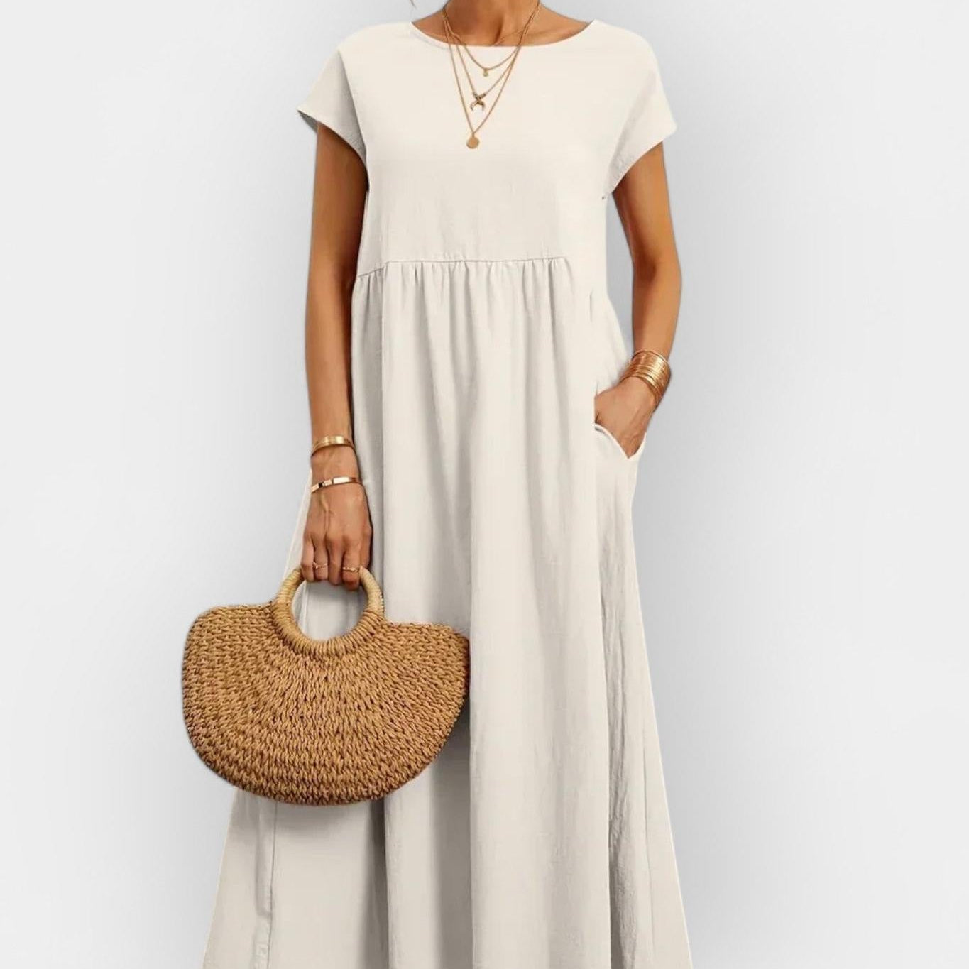 Amaya | Lehká bavlněná šaty s kapsami
