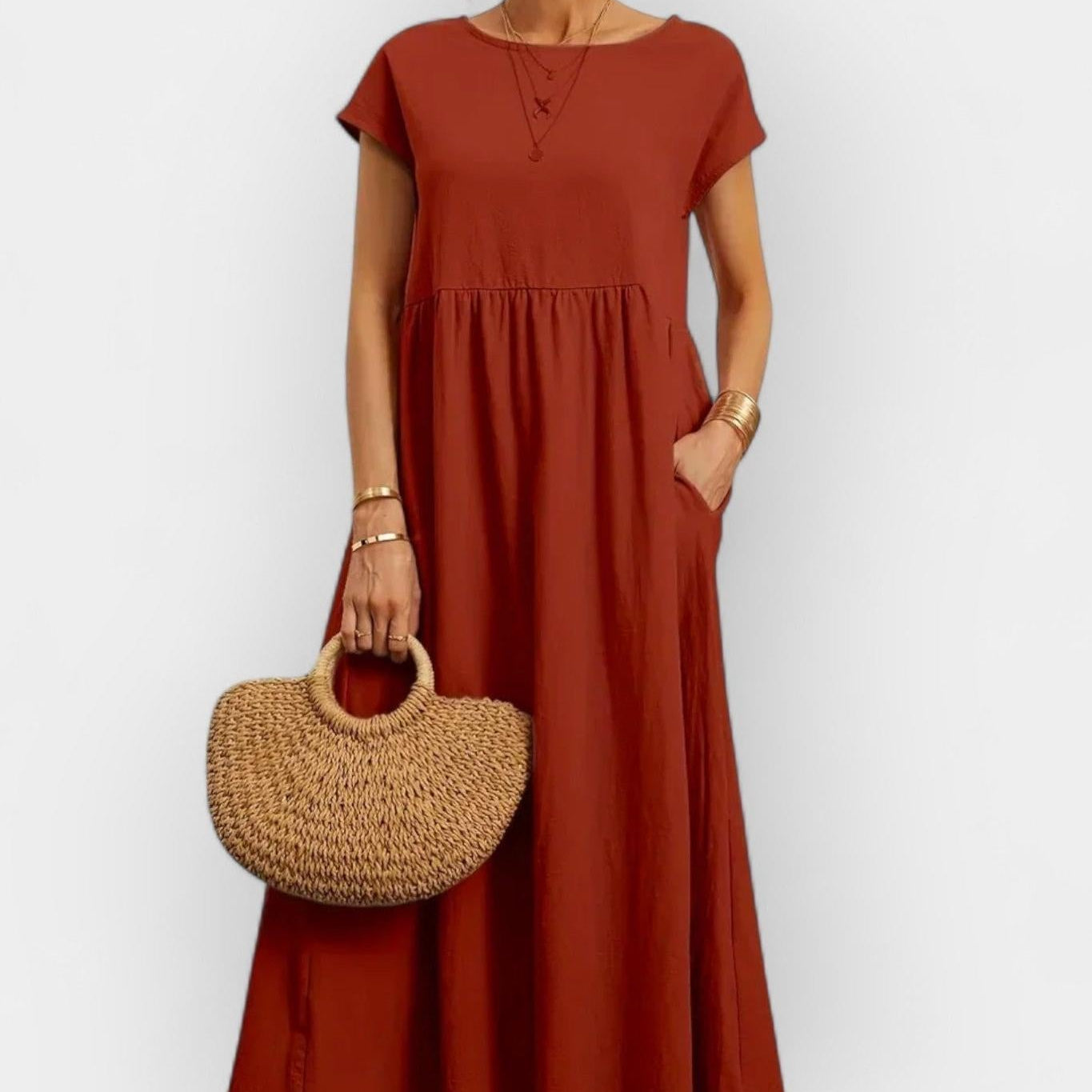 Amaya | Lehká bavlněná šaty s kapsami