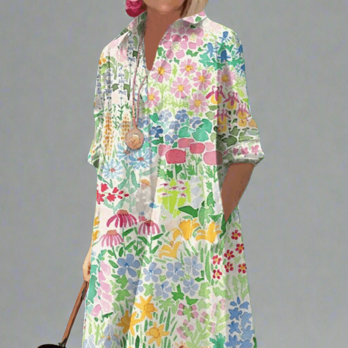 Nadine - Jarní květinové šaty pro bezstarostný styl