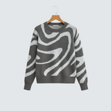 Karolína | Moderní pletený svetr s abstraktním vzorem