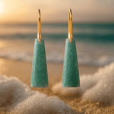Smaragdově zelené aqua-náušnice