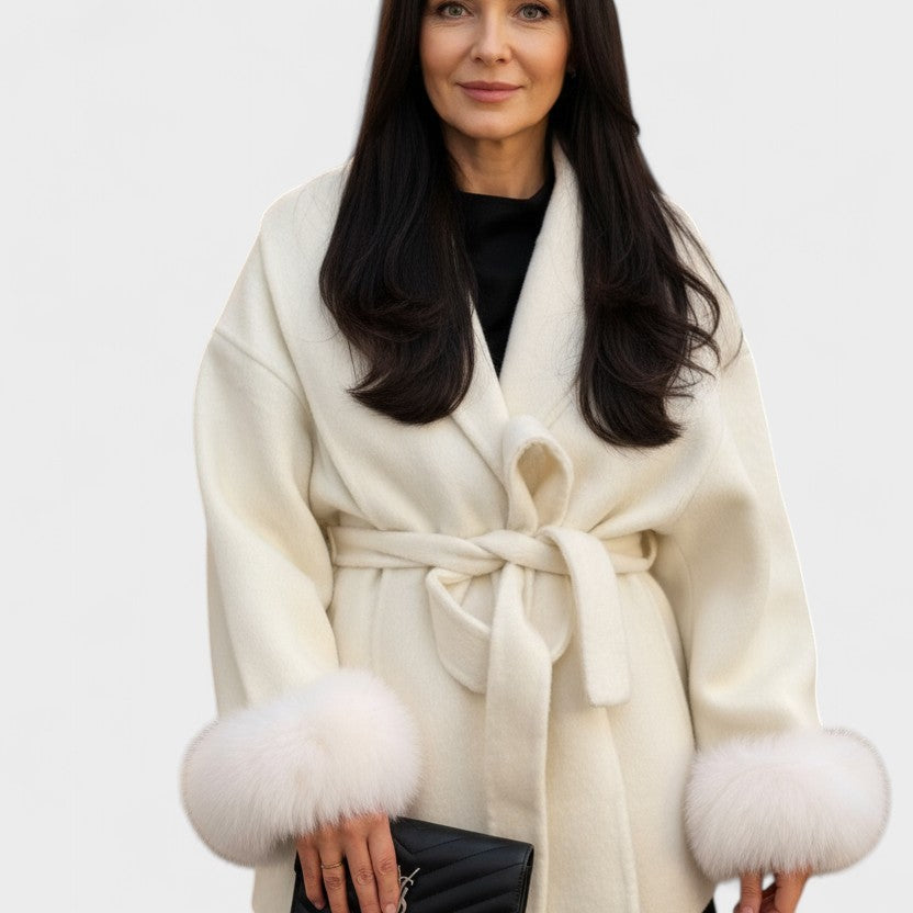 Dagmar™ | Elegantní kabát s eko kožešinou