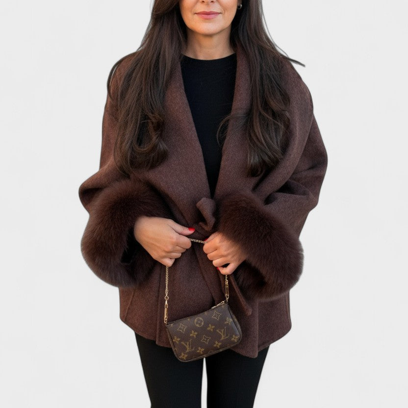 Dagmar™ | Elegantní kabát s eko kožešinou