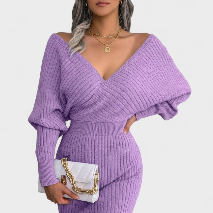 Klara™ | Elegantní zavinovací šaty s V-výstřihem