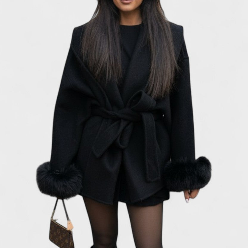 Dagmar™ | Elegantní kabát s eko kožešinou