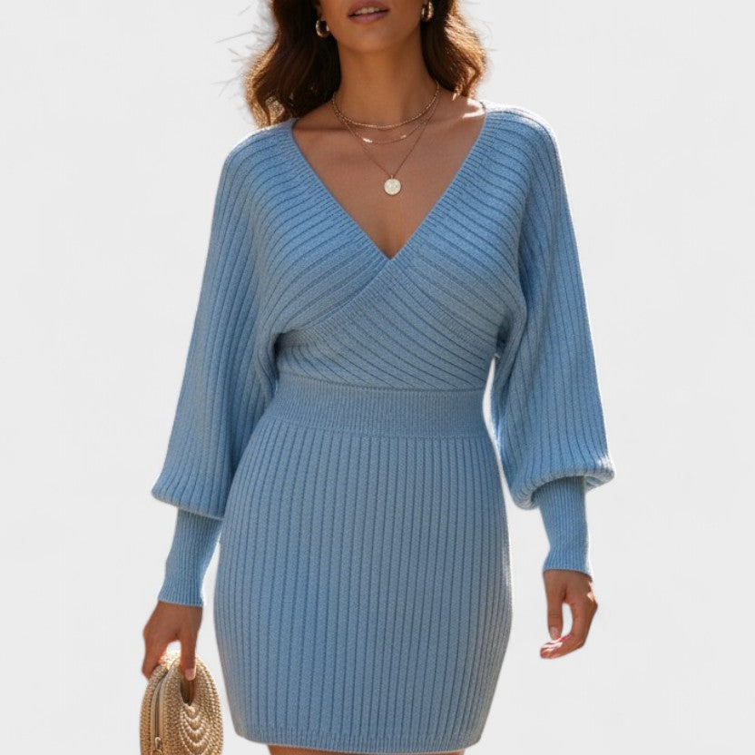 Klara™ | Elegantní zavinovací šaty s V-výstřihem