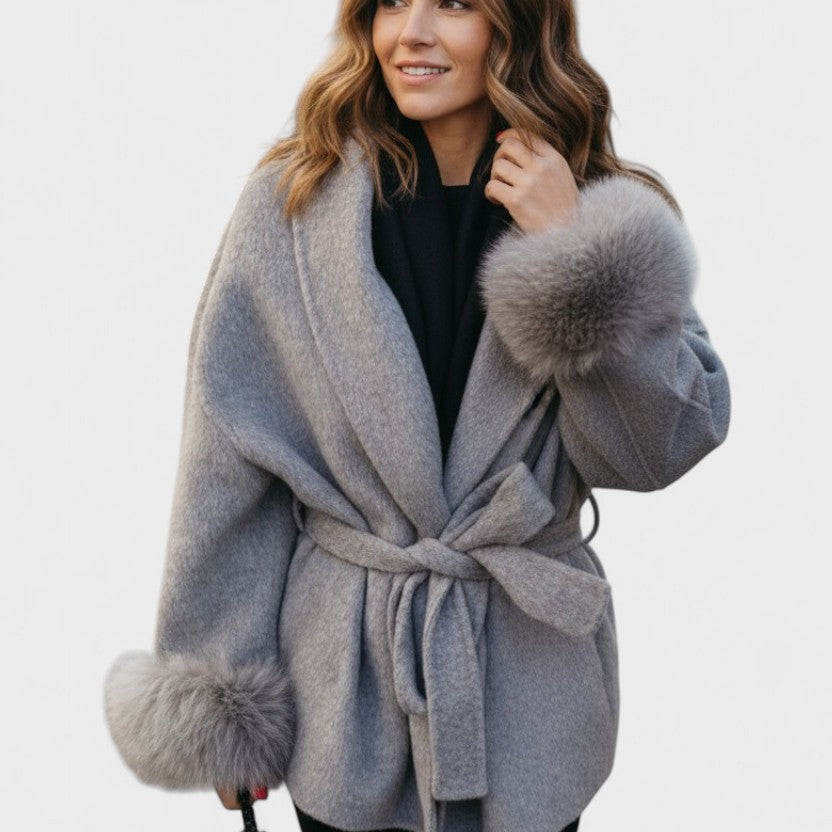 Dagmar™ | Elegantní kabát s eko kožešinou