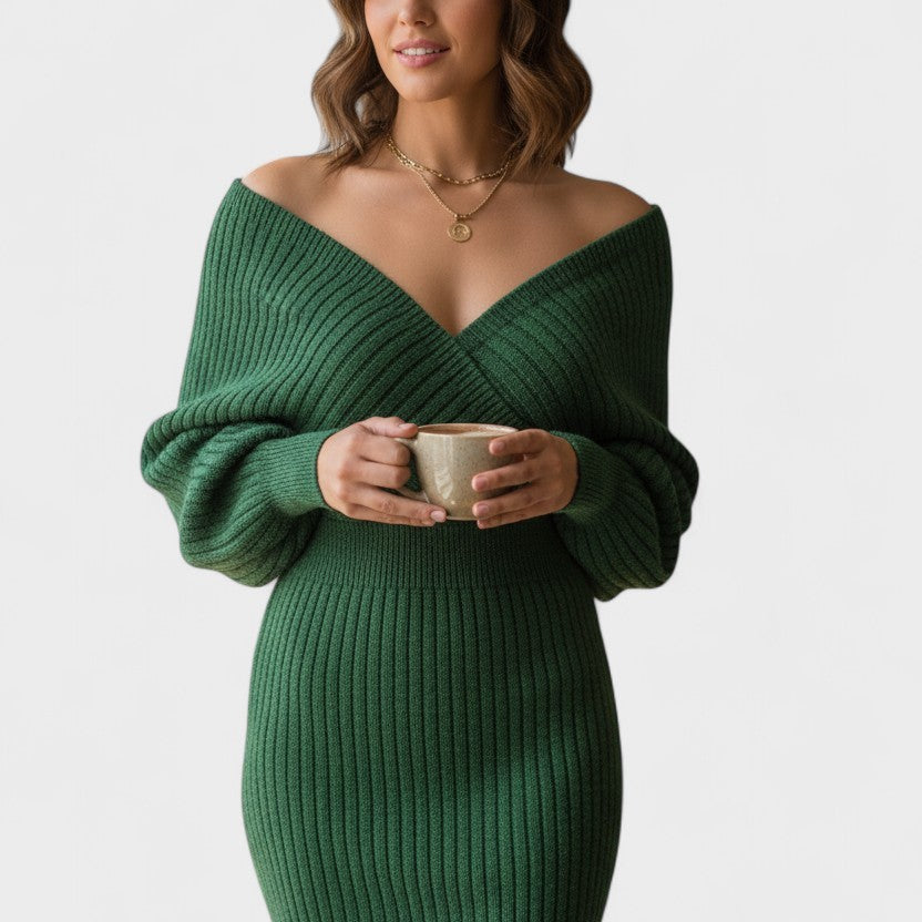 Klara™ | Elegantní zavinovací šaty s V-výstřihem